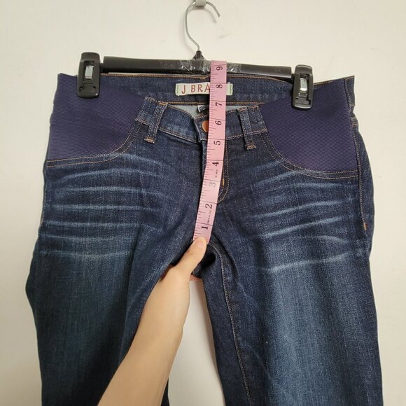 J Brand Maternity MAMA J Elastic Waist Side Panel Blue Demin Jeans Pants Size 25 - Picture 16 of 17